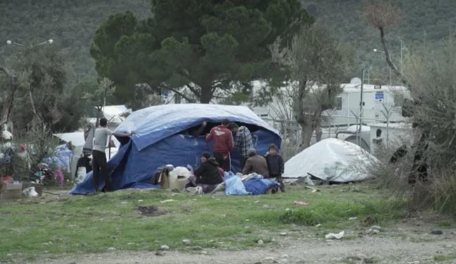 Los refugiados de Lesbos, al límite