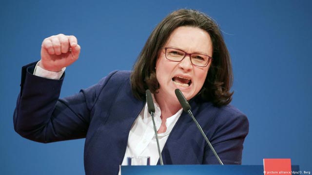 Andrea Nahles, nueva presidente del SPD, la esperanza socialdemócrata