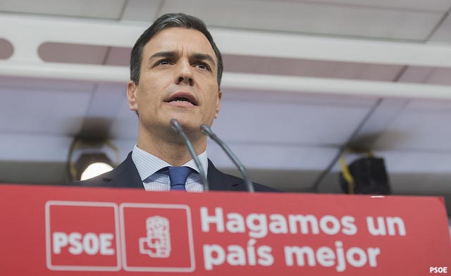 Pedro Sánchez: «El PSOE da una respuesta serena, firme y constitucional»