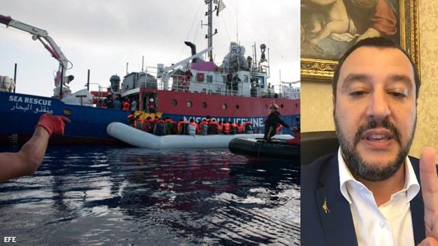 Salvini llama “carne humana” a los inmigrantes y deja a la deriva un barco con 224 pasajeros