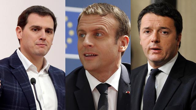 Rivera, Macron y Renzi estudian presentarse juntos en las elecciones europeas