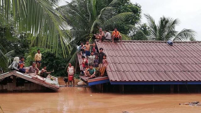 Centenares de personas desaparecidas por la ruptura de una presa en Laos