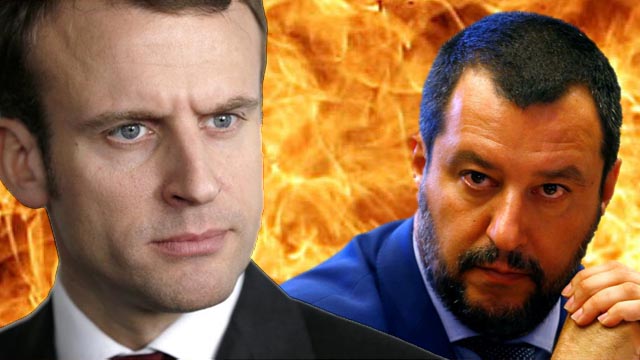 Salvini llama hipócrita a Macron