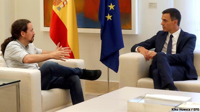 Pedro Sánchez y Pablo Iglesias acuerdan una agenda de progreso
