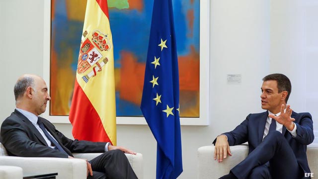 El satisfactorio encuentro entre Moscovici y Sánchez
