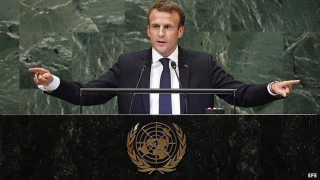 Macron en la ONU