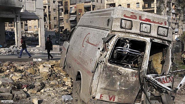 Las ambulancias son los principales objetivos en la guerra de Siria