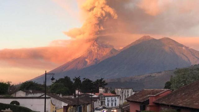 La erupción del Volcán de Fuego