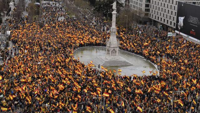 Estrepitoso fracaso de la manifestación de la derecha en Madrid