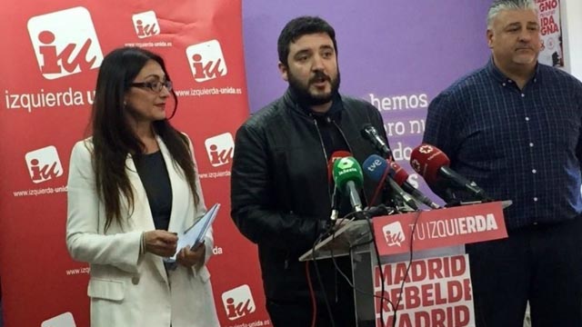IU Madrid presenta lista al margen de Podemos