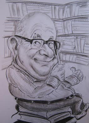 César García Cimadevilla caricaturizado.