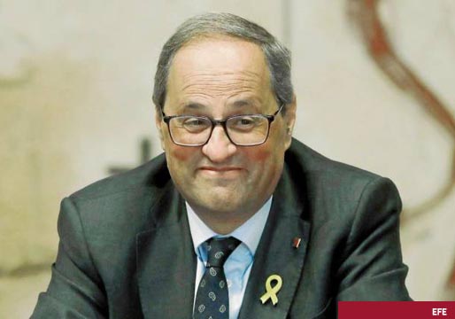 Torra, dispuesto a recomendar votar en contra de Sánchez mientras no prometa un referéndum en Cataluña