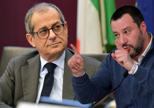 Salvini amenaza al ministro de Economía de su propio gobierno