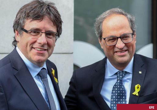 Fuentes del Gobierno sospechan que Torra y Puigdemont coordinan los CDR
