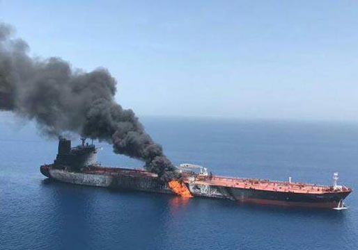 Irán acusa a Estados Unidos y a sus aliados de bombardear con misiles a uno de sus petroleros