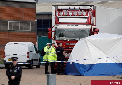 Consternación en Reino Unido por el descubrimiento de un camión en Londres con 39 cadáveres