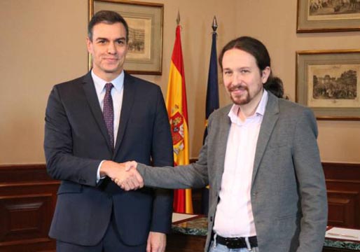 Gobierno de coalición por primera vez en España