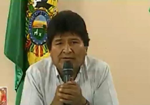 Evo Morales denuncia un golpe de Estado