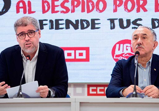 Los líderes sindicales visitan a Junqueras y le piden que ayude a que se forme gobierno en España