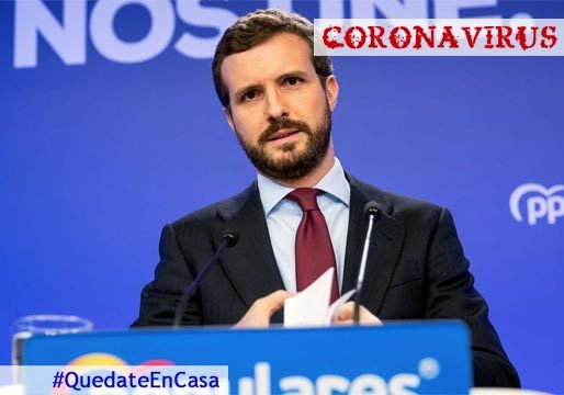 Pablo Casado apoya a Pedro Sánchez pero le acusa de negligente