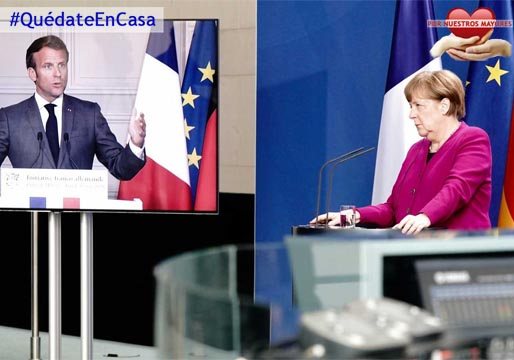 Merkel y Macron acuerdan un fondo de 500.000 millones