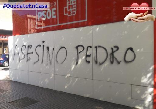 Pintadas y amenazas contra la sede del PSOE de Córdoba
