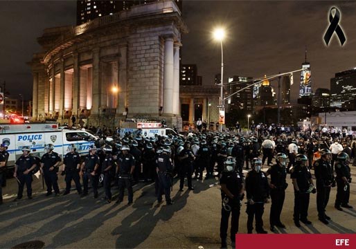Violencia entre manifestantes y Policía en Nueva York