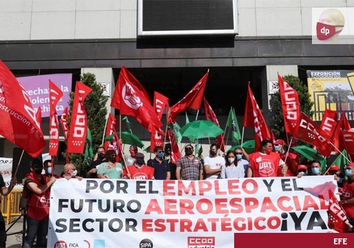 Los trabajadores se rebelan contra los despidos de Airbus en Getafe