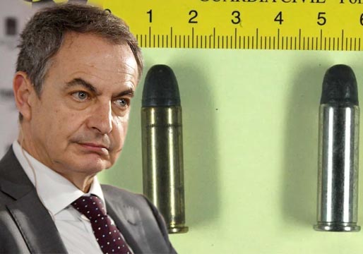 Envían un sobre con balas al expresidente Zapatero