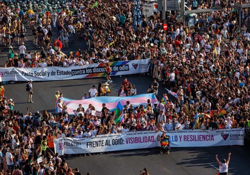 Manifestación del Orgullo por los derechos LGTBIQ+