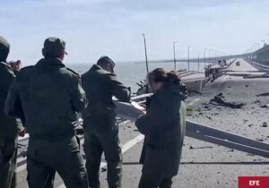 Explosión en el puente de Kerch, que une Crimea con Rusia