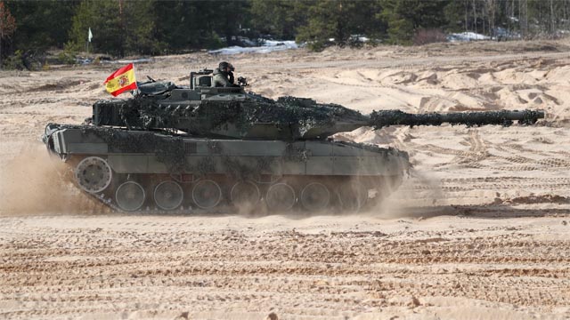 Un carro de combate ‘Leopard’ español.