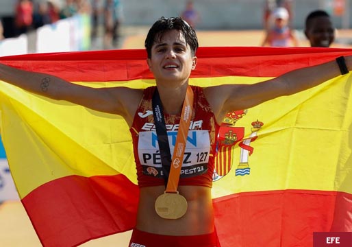 La atleta María Pérez, campeona del mundo de 20 km marcha