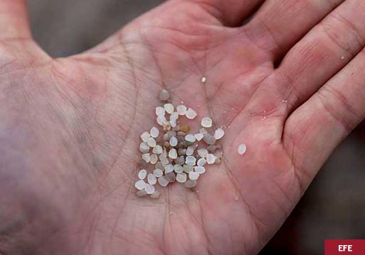 Abiertas diligencias por la marea de pellets de plástico en Galicia